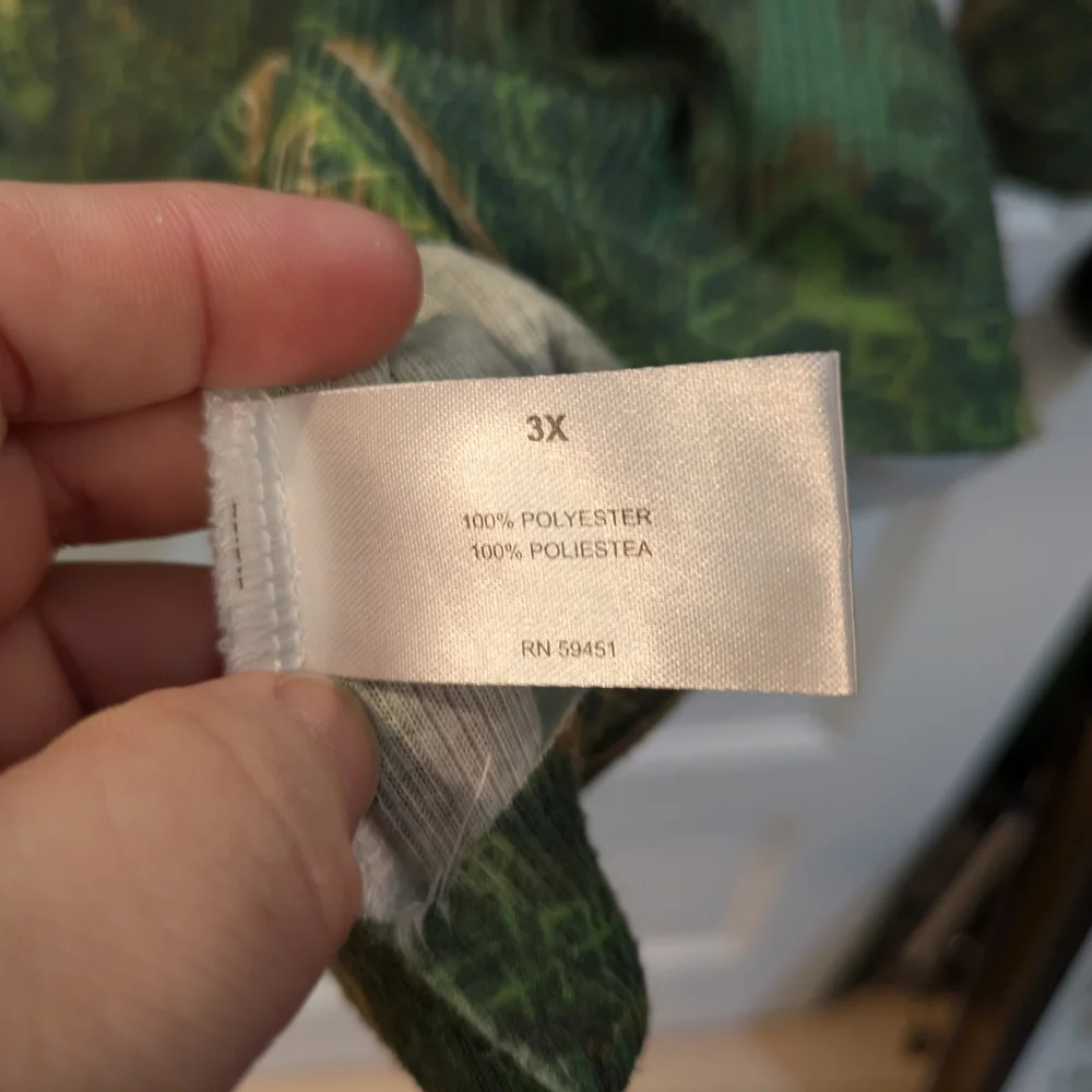 Jane Ashley Green Patterned Women's Top, size 3X - Picture 4 of 9